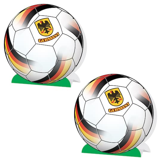 9.25" Germany 3D Soccer Ball Centerpieces, 2ct.